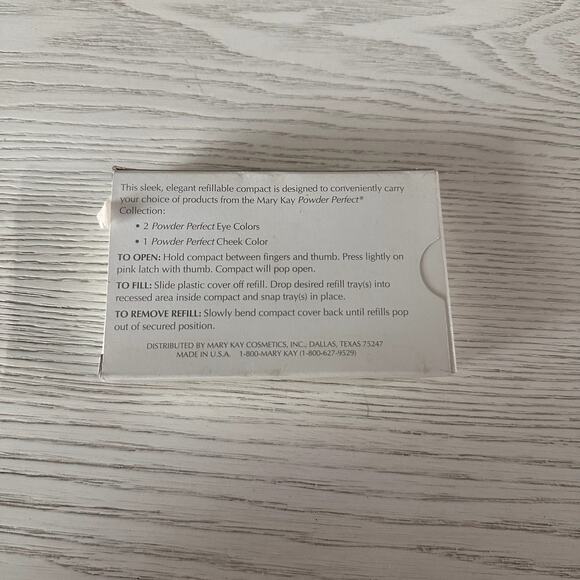 MARY KAY REFILLABLE ORANGE PINK COMPACT WITH MIRROR 3-3/4" NEW IN BOX 5455 - Picture 5 of 5